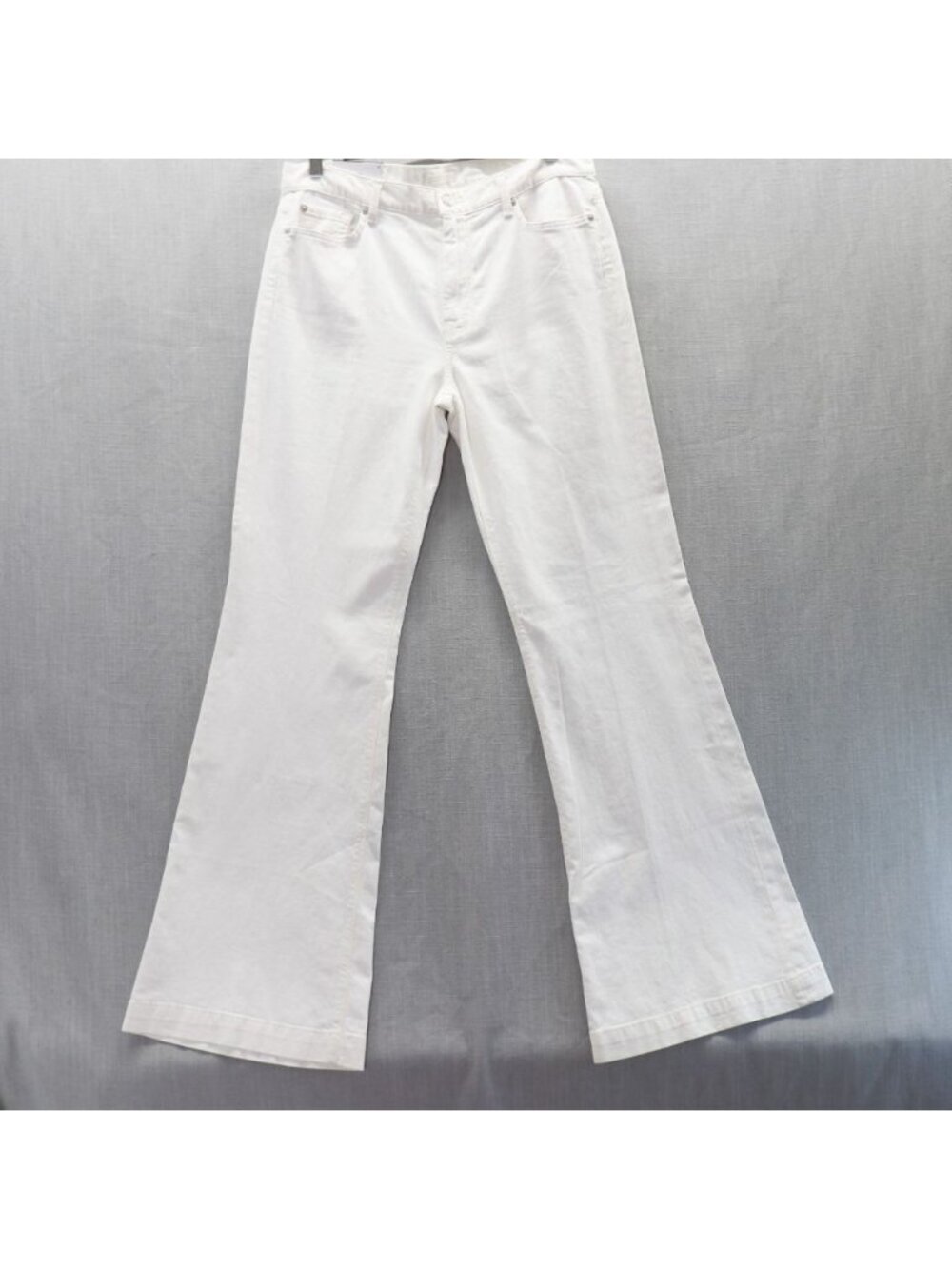 7 For All Mankind Ginger Wide Leg Trouser Jeans White 31 New